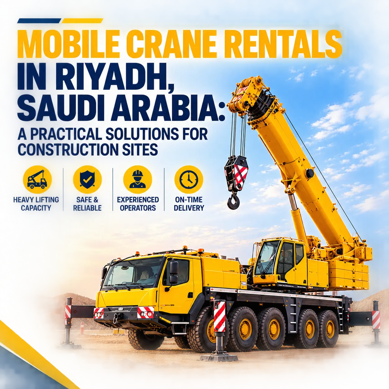 Mobile Crane Rentals in Riyadh, Saudi Arabia: A Practical Solutions for Construction Sites